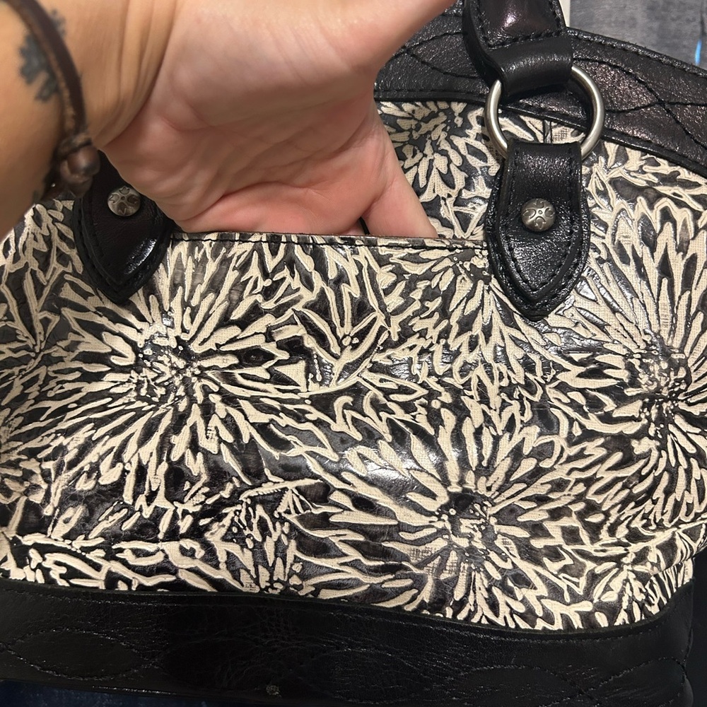 Patricia Nash Black and Cream Floral Tote - Picture 3 of 8